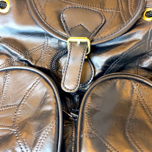Genuine Leather Black Backpack - Picture 3 of 12